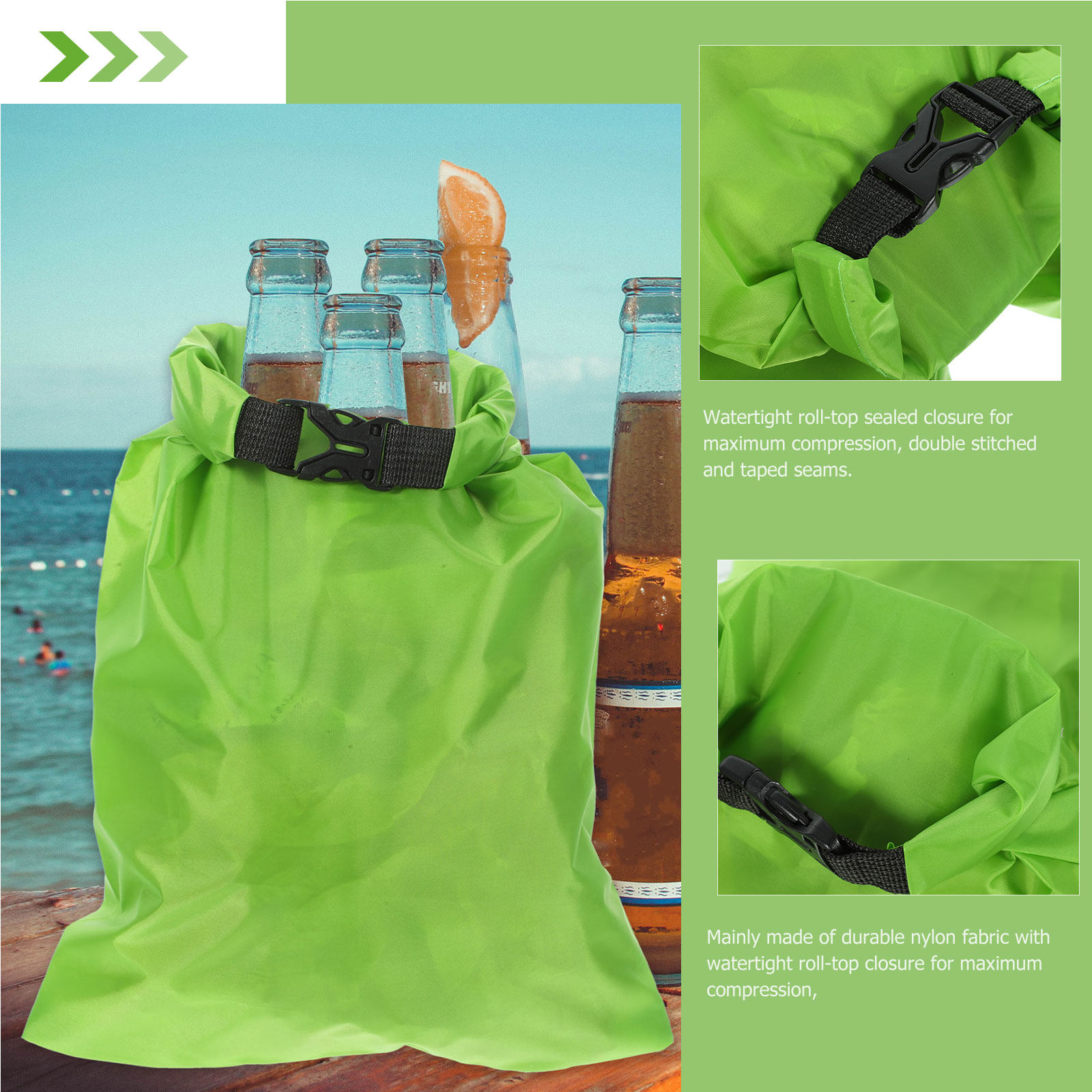 Fishing Kayak Storage Bag - 3 Peças de Sacos Impermeáveis de