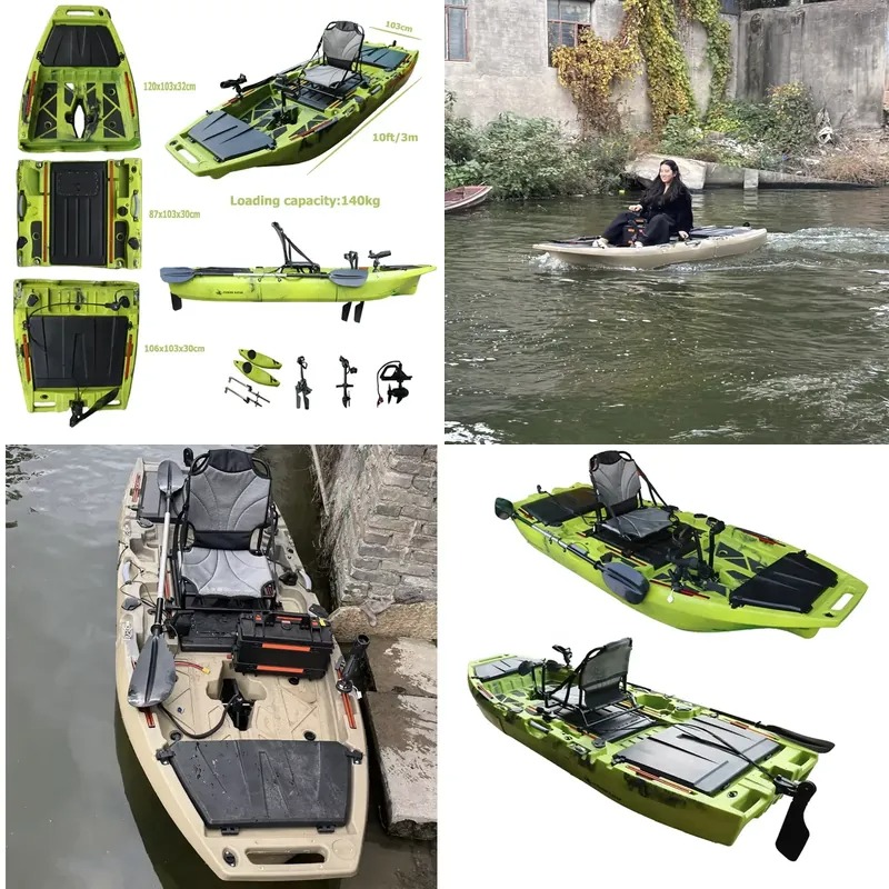 Fishing Kayak Pedal Drive - Caiaque Modular de 10 pés com